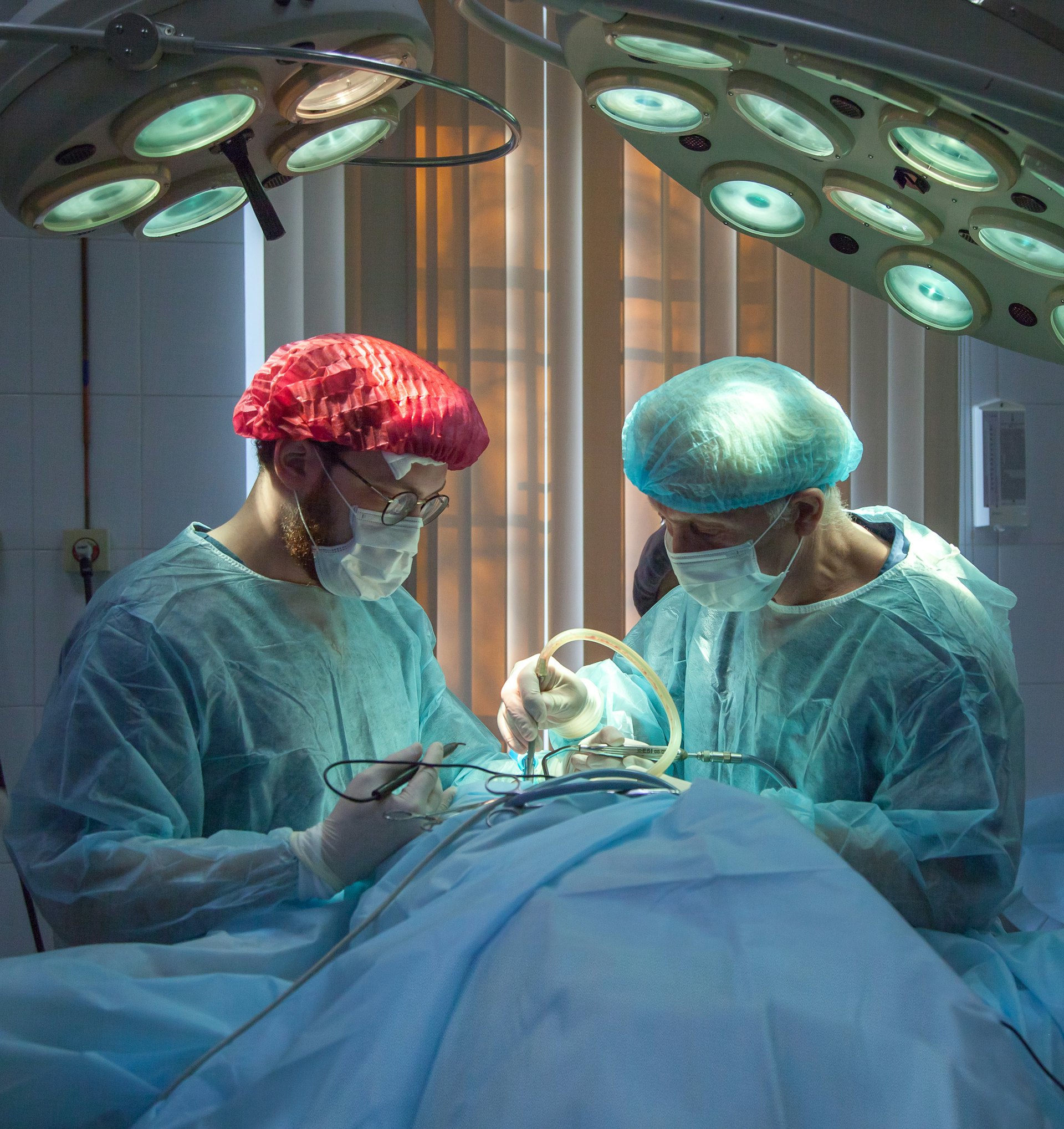 Modern operating theatre and medical equipment